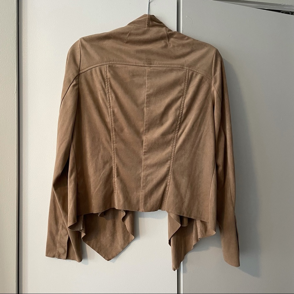 Drape Front Faux Suede Jacket View 2